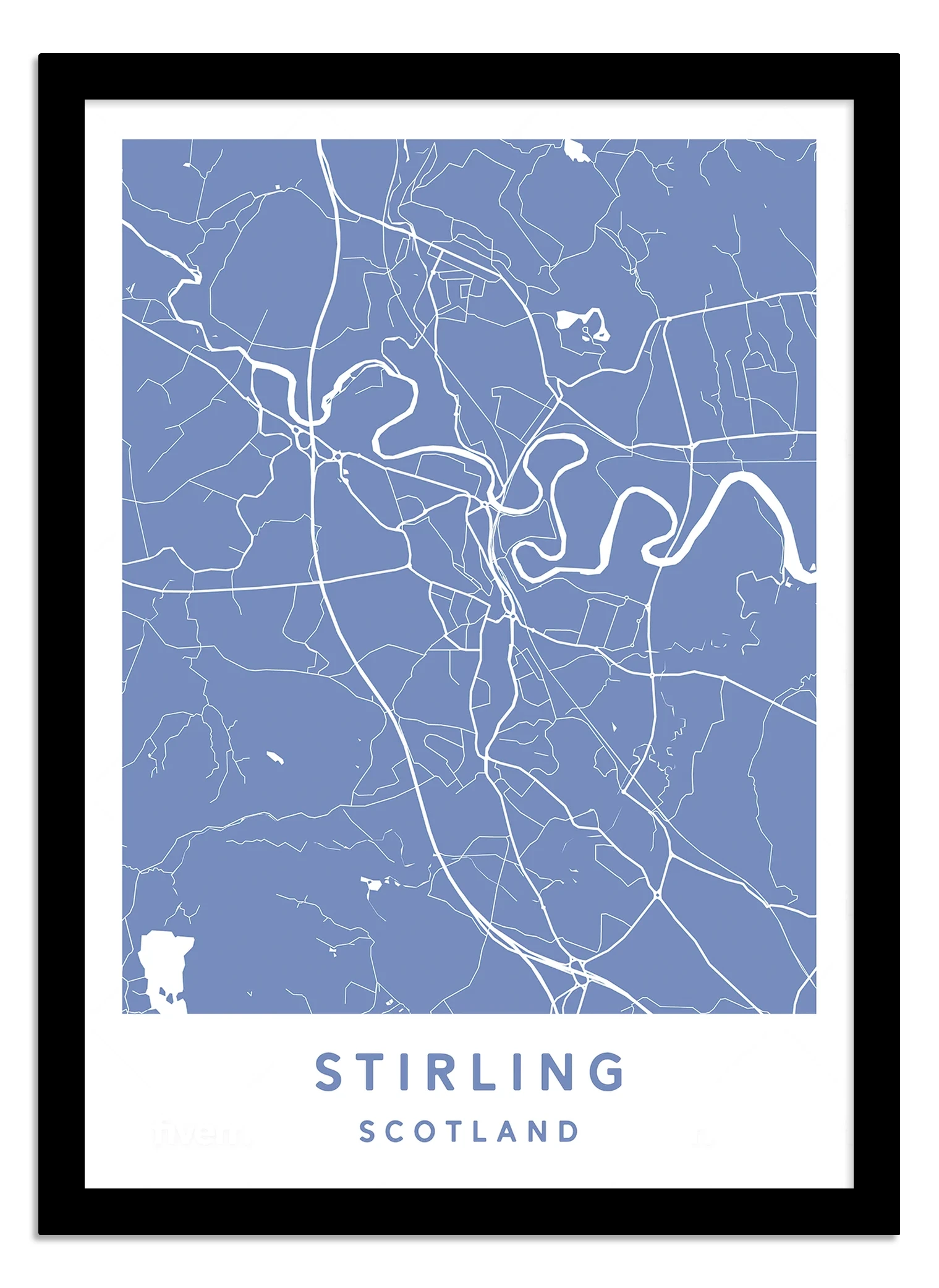 Stirling, Scotland – Map print – Plume Prints