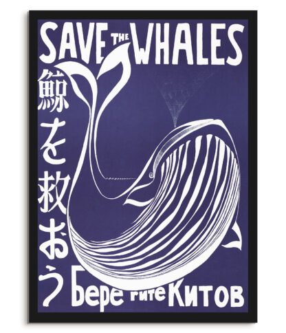 Save the whales - Vintage advert