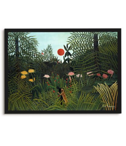 Virgin Forest with sunset - Henri Roussau