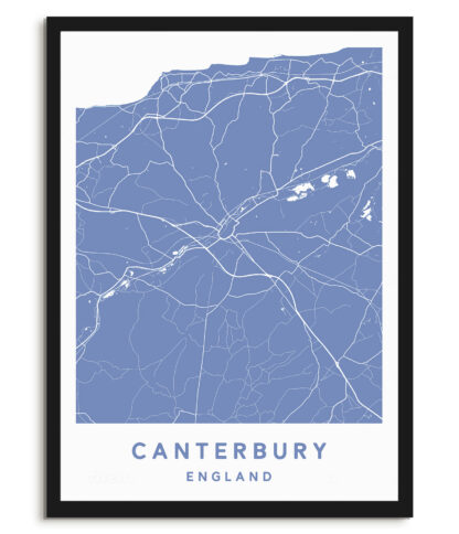 Canterbury, England - Map
