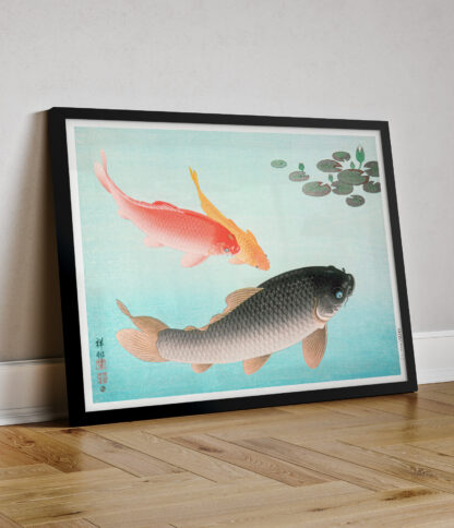 Common and Golden Carp - Ohara Koson - Image 2