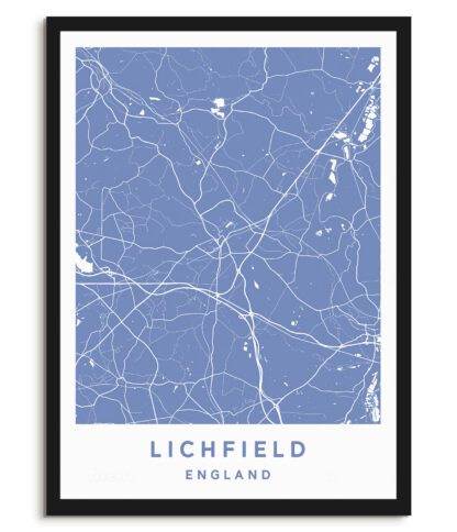 Lichfield, England - Map