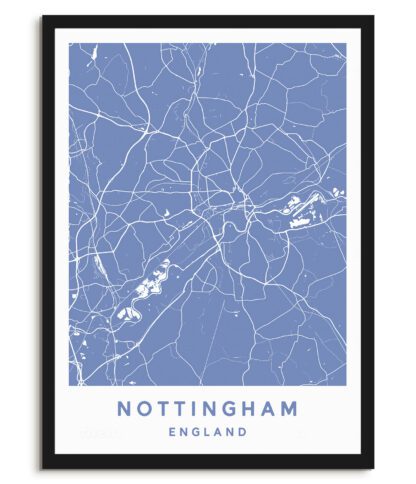 Nottingham, England - Map
