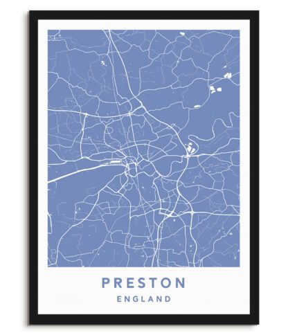 Preston, England - Map
