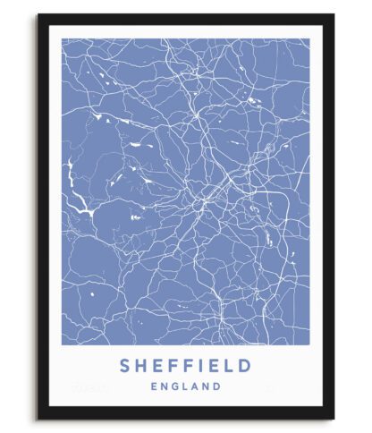 Sheffield, England - Map