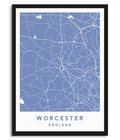 Worcester, England - Map