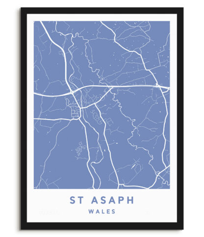 St Asaph, Wales - Map